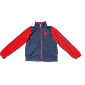 Nike Youth Full-Zip Track Jacket Navy Red "Just Do It" Long sleeve Size Medium